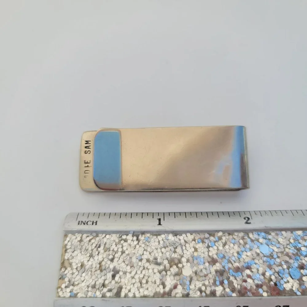 Turquoise & Sterling Money Clip by Sadie Sam (Navajo)